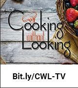The Cooking Without Looking TV Show logo.